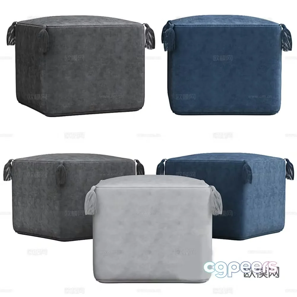 Stool Storage Stool Wear Shoe Stool 3D Model