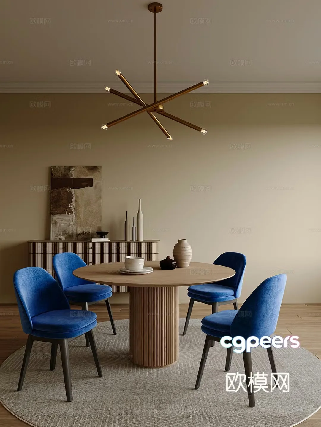 Modern restaurant 3d model