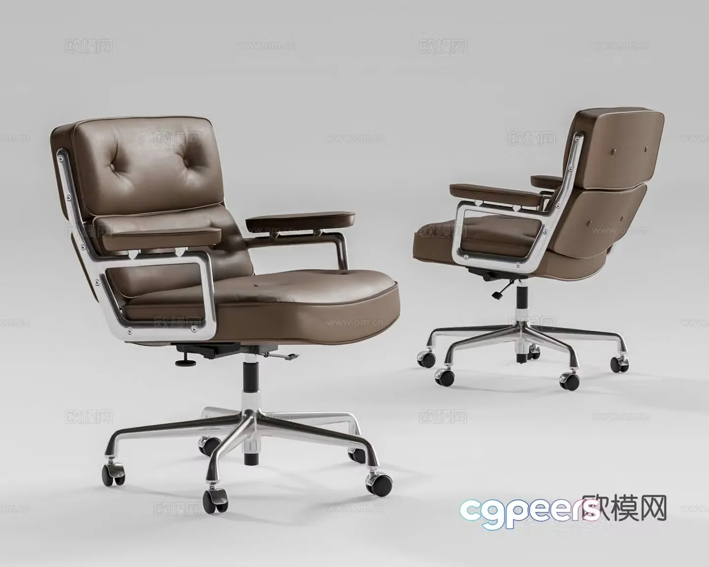 Herman Miller Modern Office Chair Leather Office Chair Training Chair 3D Model