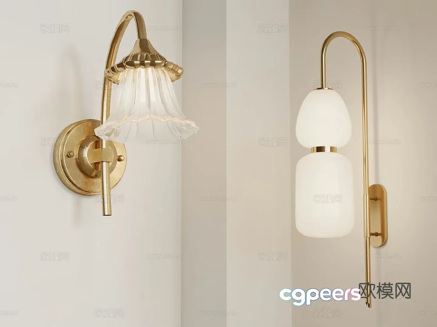 French wall lamp 3d model