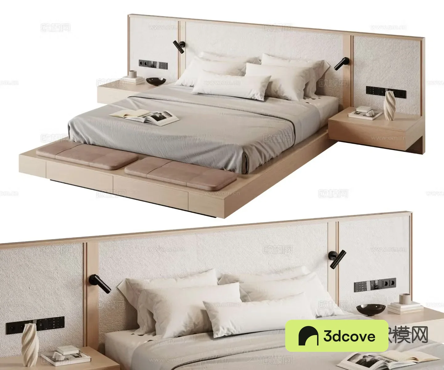 Wabi-sabi double bed