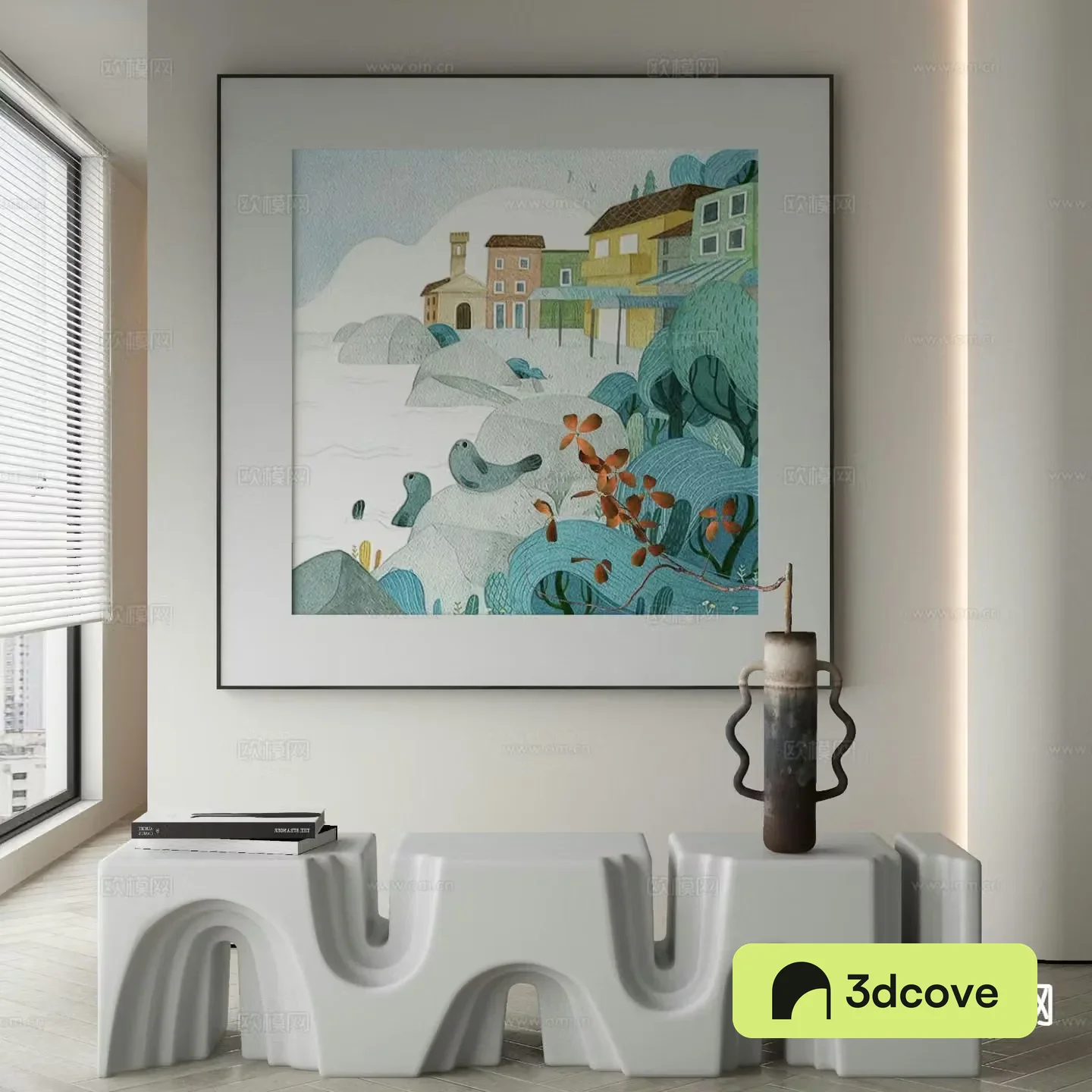 Modern decorative painting oil painting cartoon hanging painting