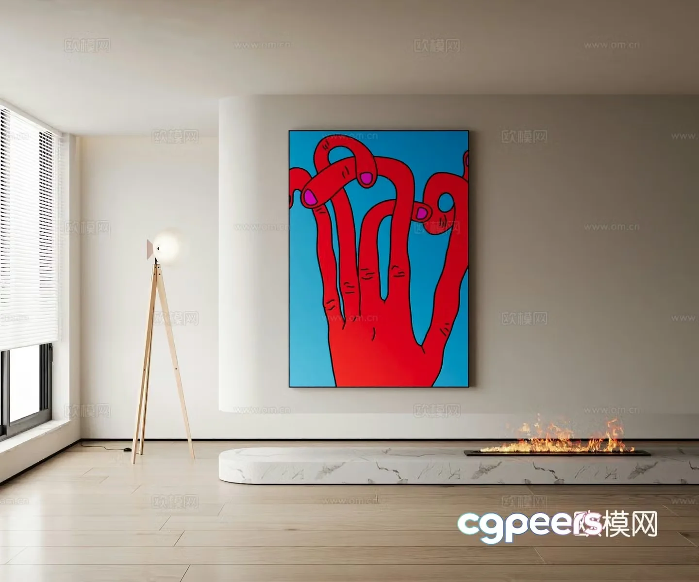 Modern decorative painting 3d model