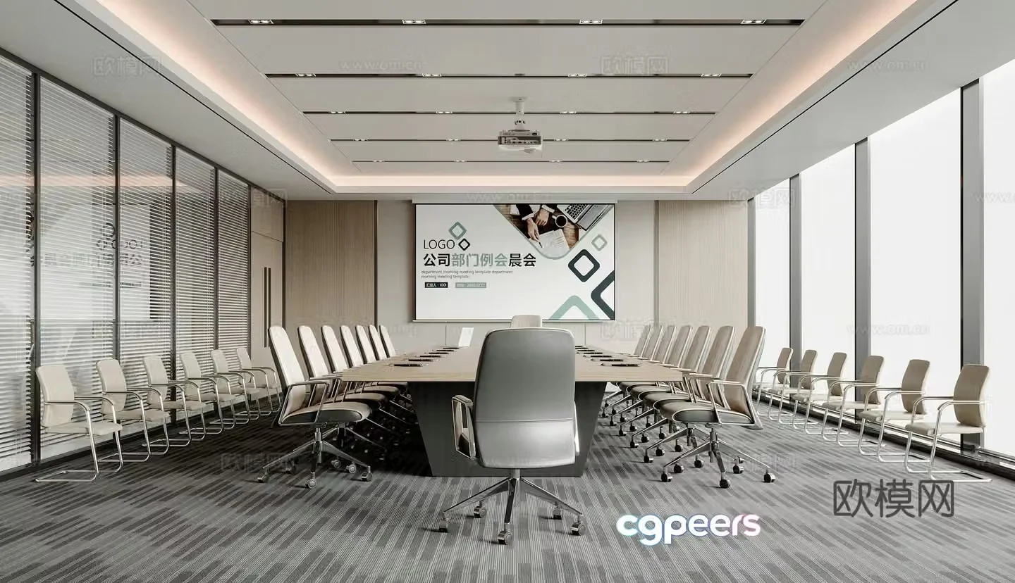 Modern conference room 3d model