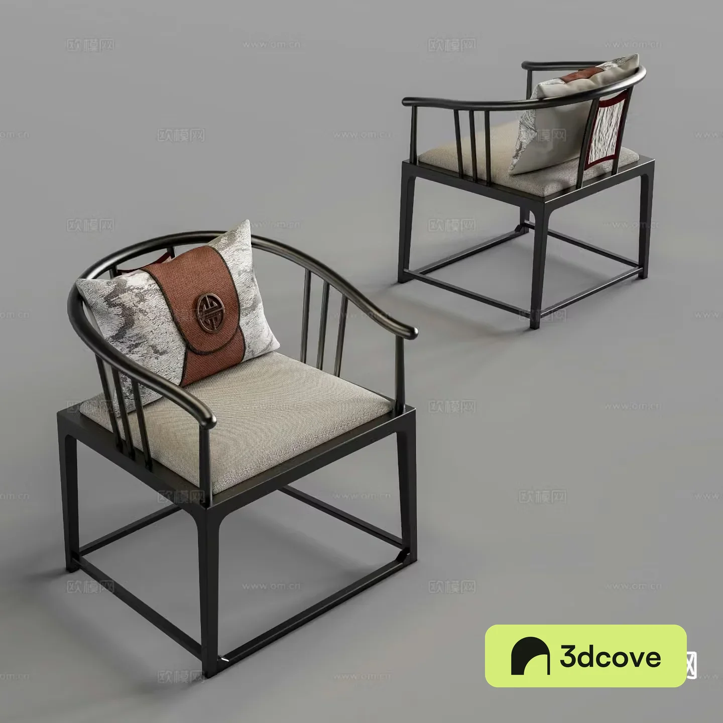 New Chinese style single chair armchair
