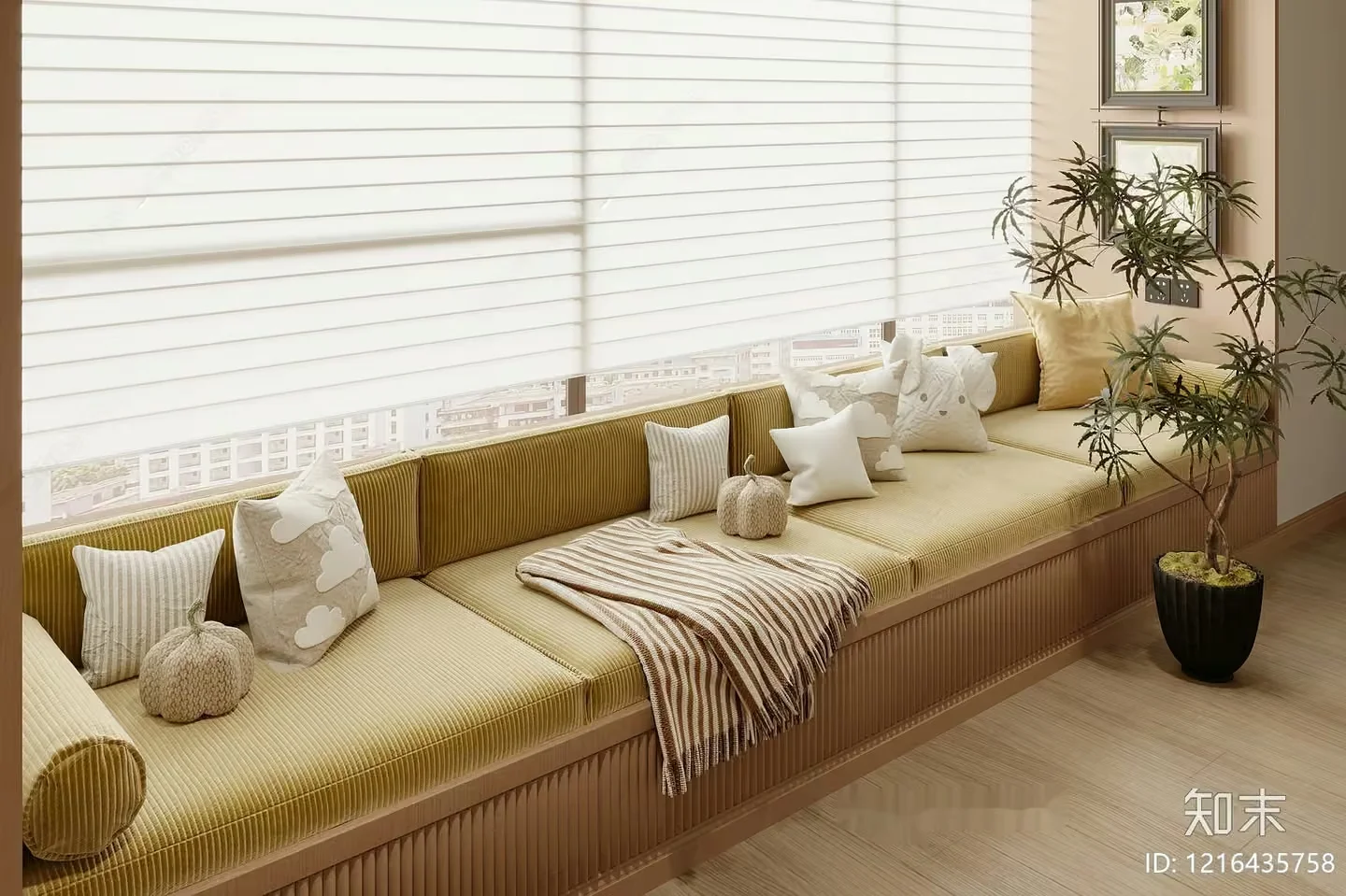 Cozy Window Seat 3D Model – 13783 – VRAY Render