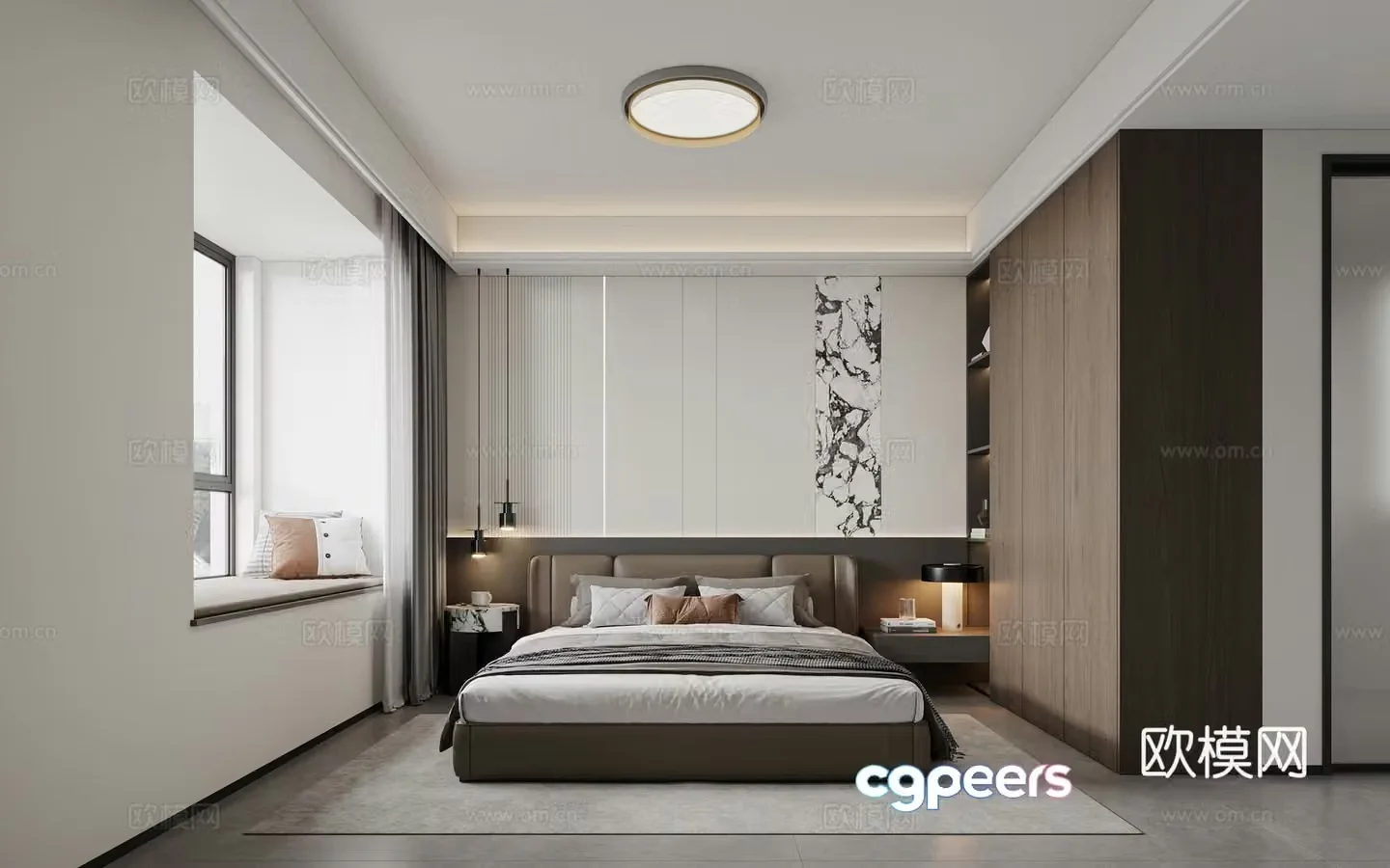 Modern Italian bedroom 3d model