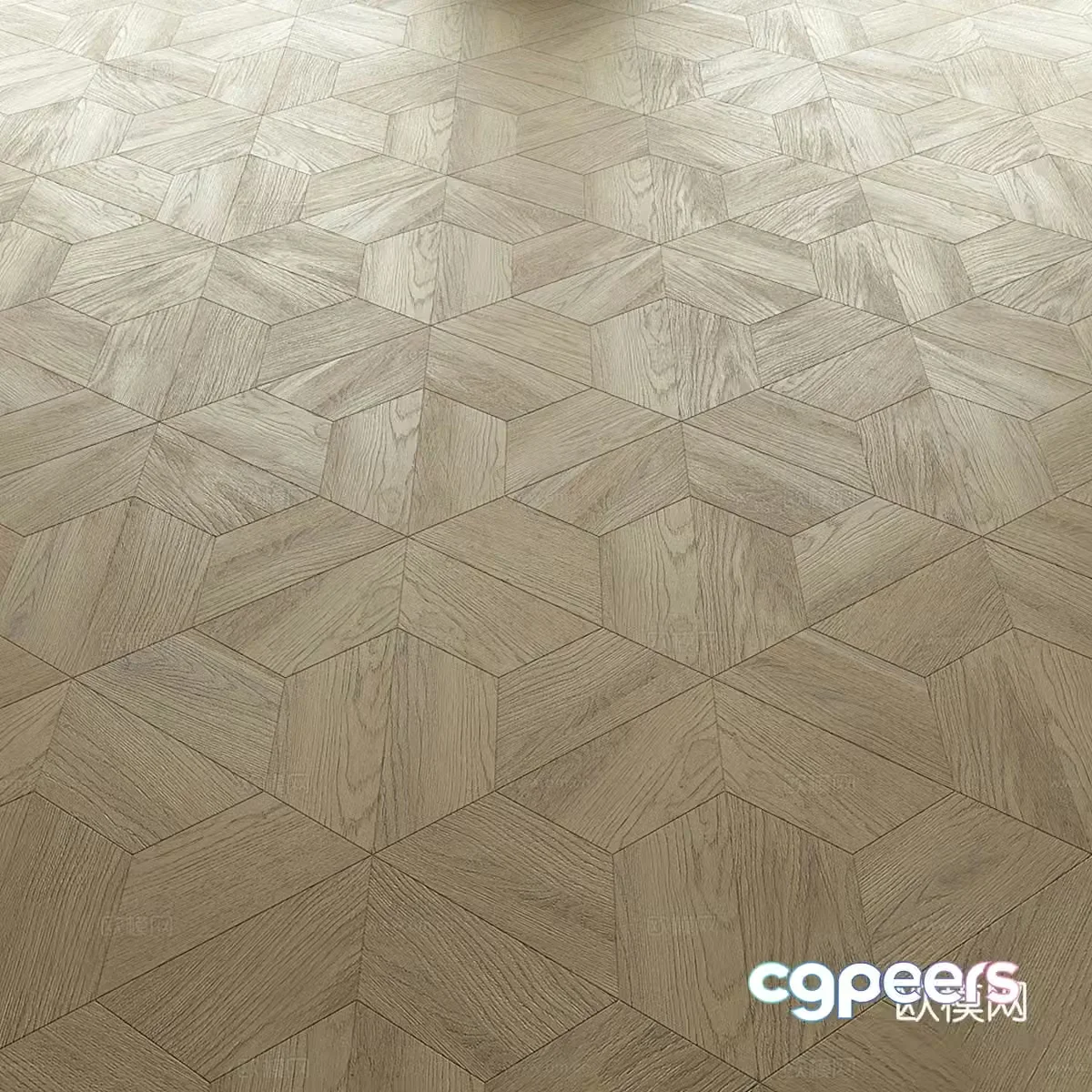 Finex Oak Tile Wood Flooring 3d Model