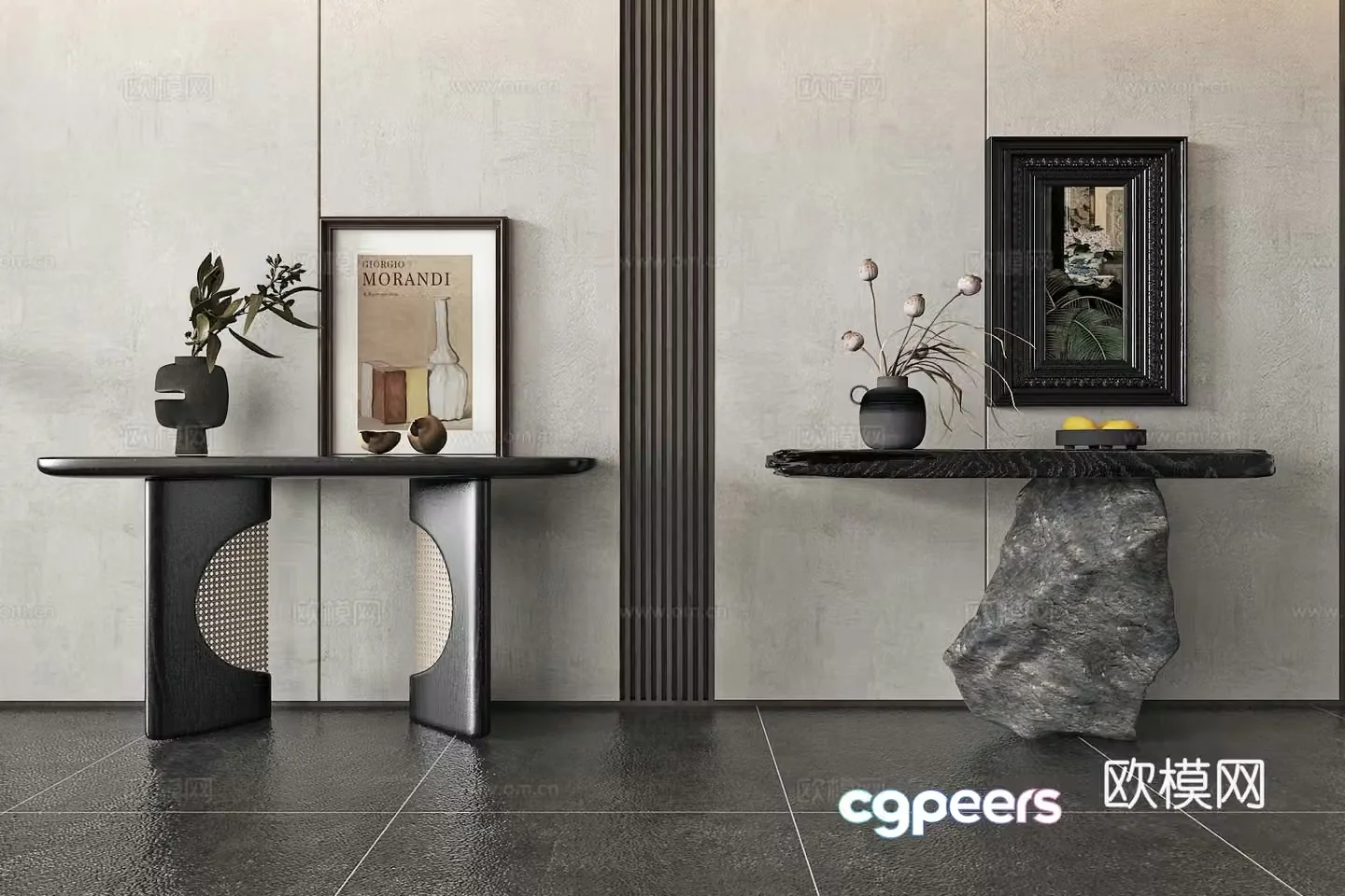 Middle-aged style of Sagittarius 3D model of the entrance hall