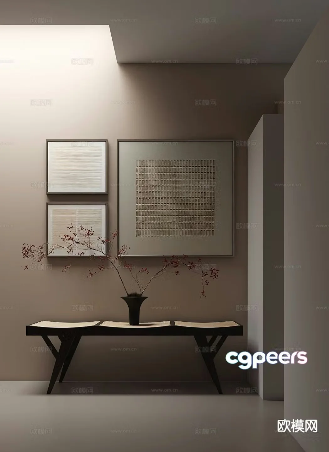 Wasabi style decoration painting combination painting texture painting 3D model