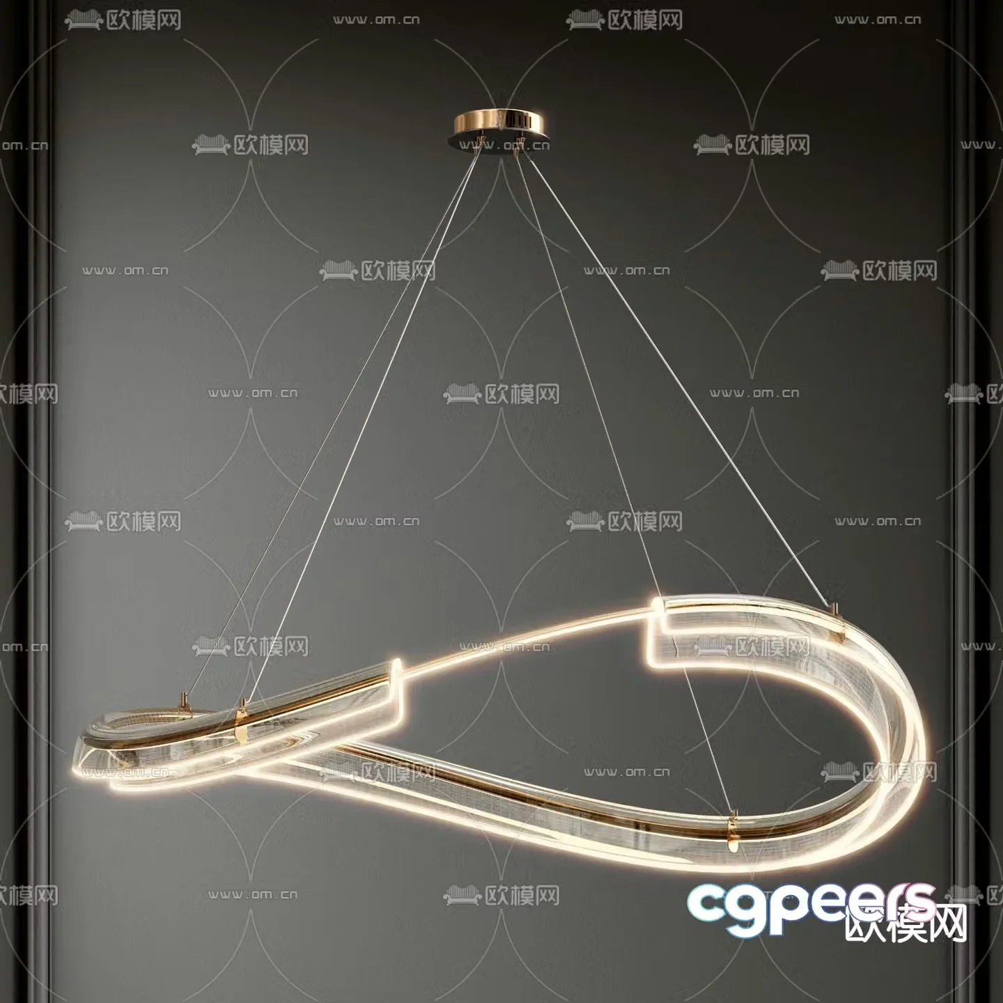 Modern chandelier art chandelier 3d model