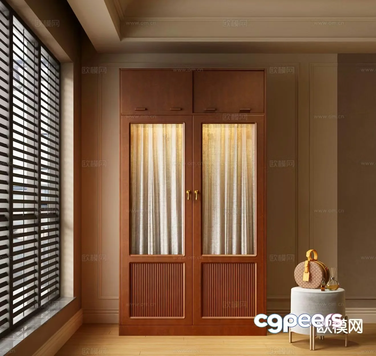 Medieval style wardrobe wardrobe 3d model