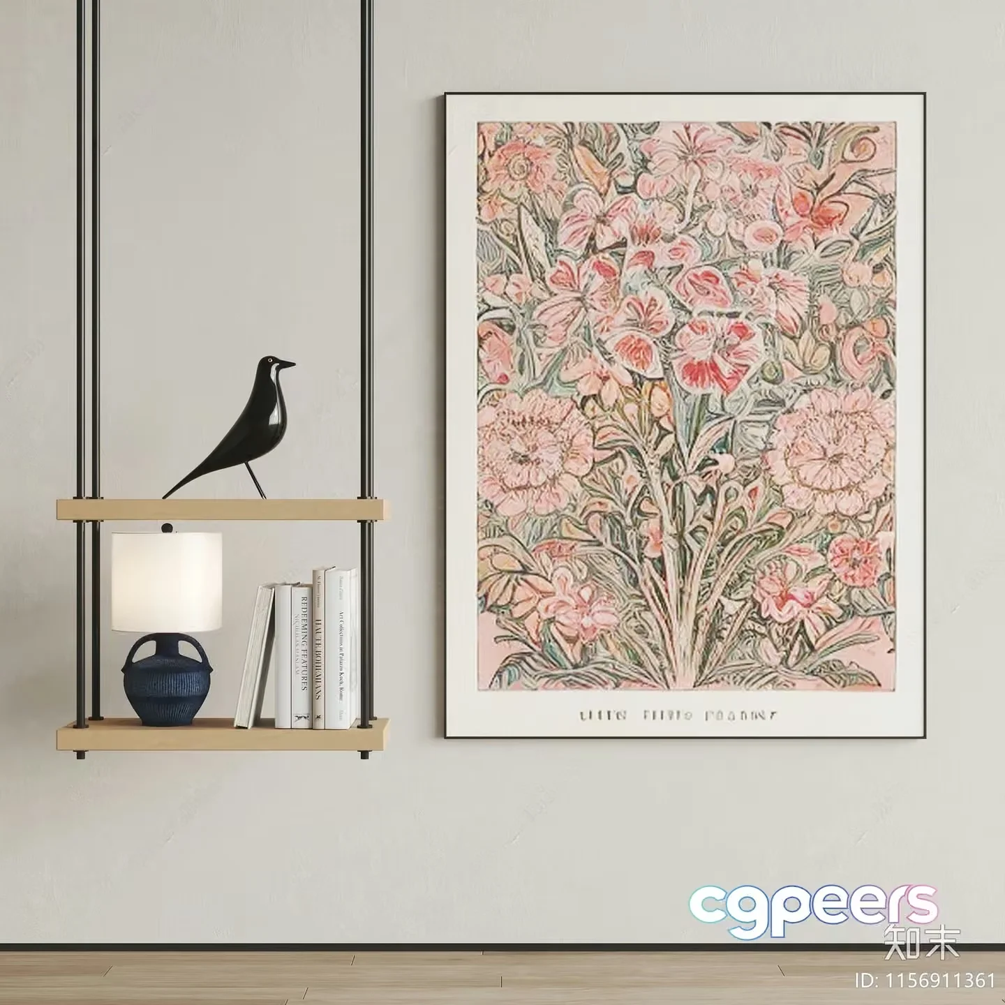 Modern Hanging Shelf 3D Model – 2907 – VRAY Render