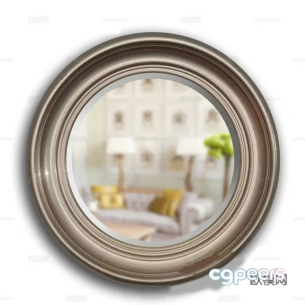 Mirror Wall pendant Wall decoration 3D model