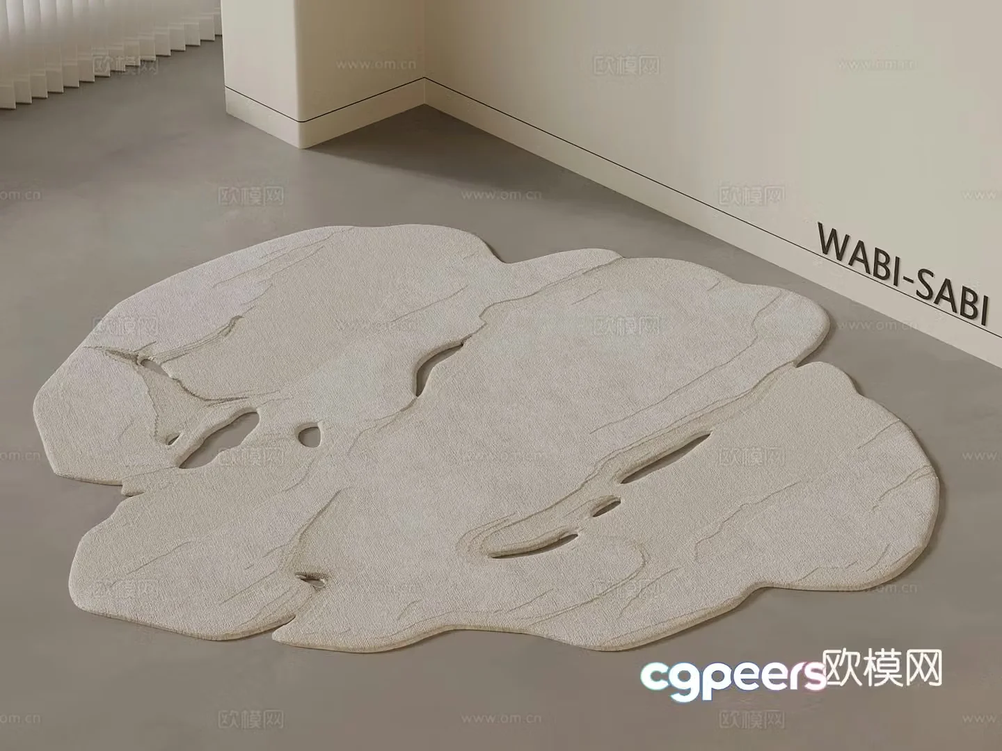 Modern art carpet shaped carpet 3d model