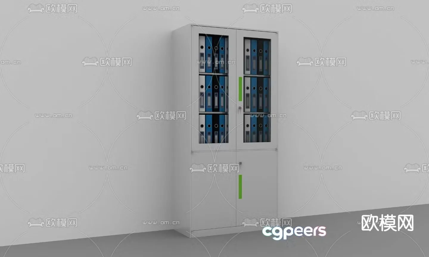 Steel filing cabinet 3d model