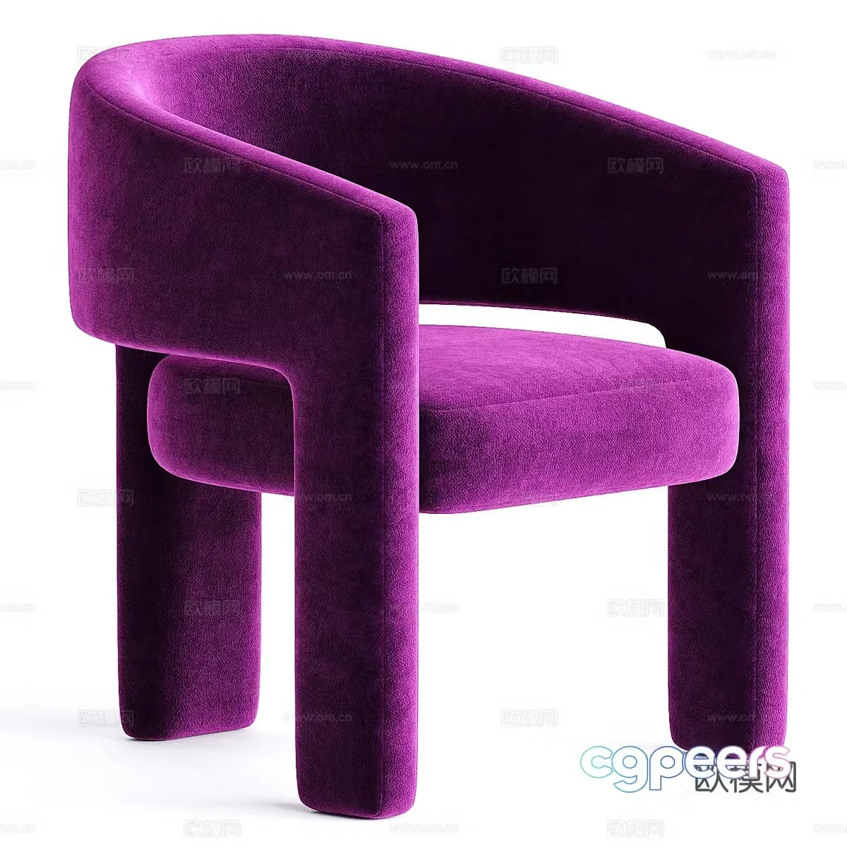 Modern Italian fabric armchair 3d model
