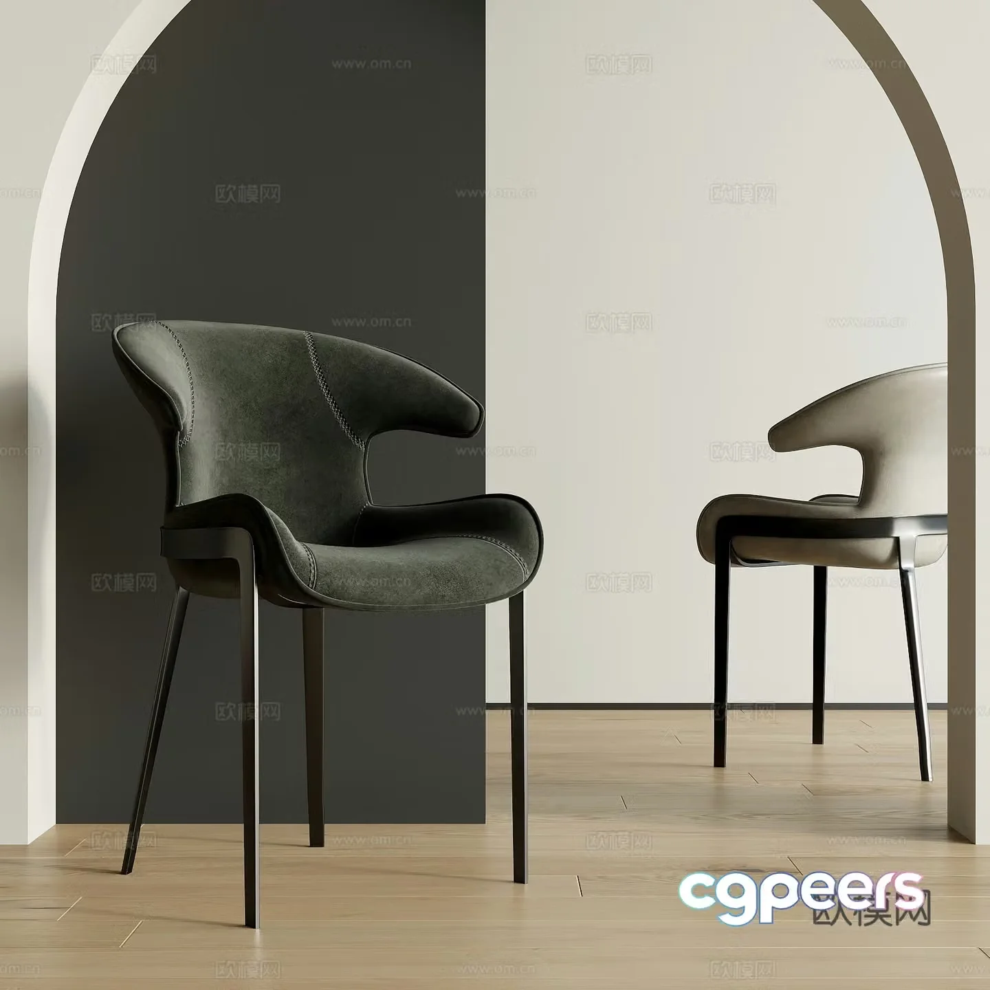 Modern dining chair 3d model