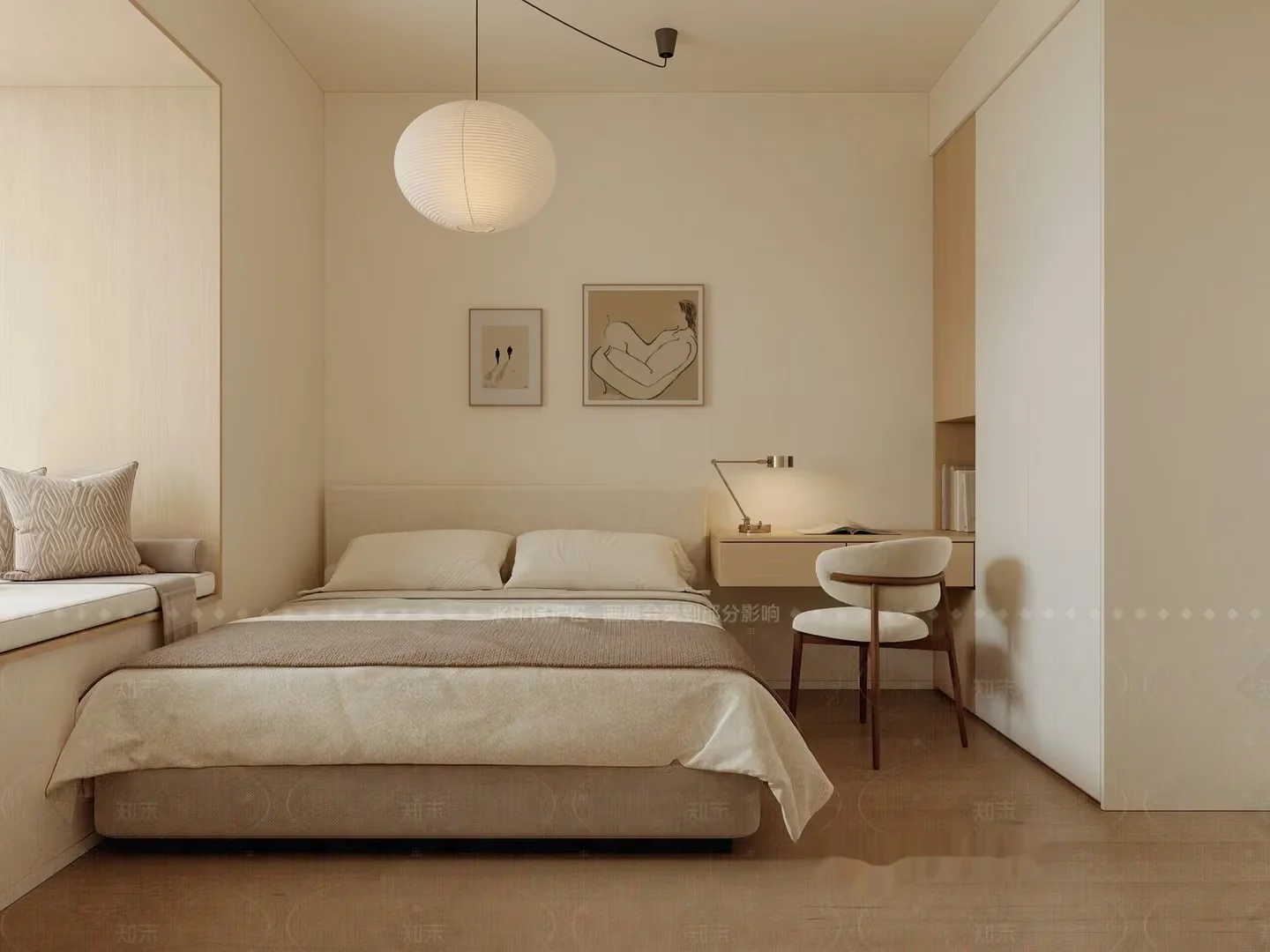 Cozy Bedroom 3D Model – 9661 – VRAY Render