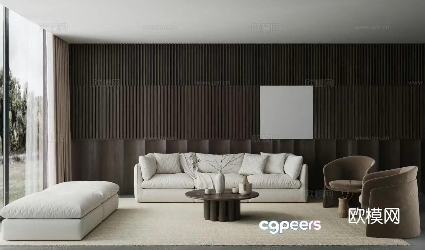 Modern sectional sofa 3d model