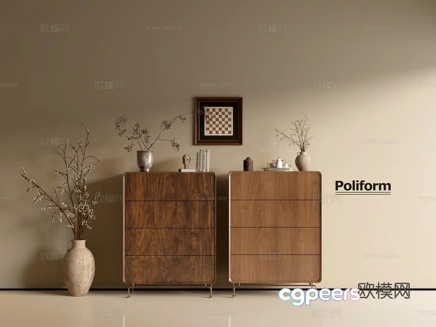 Modern wood grain cabinet ins wind minimalist wind cabinet whole cabinet sideboard balcony cabinet storage 3D model