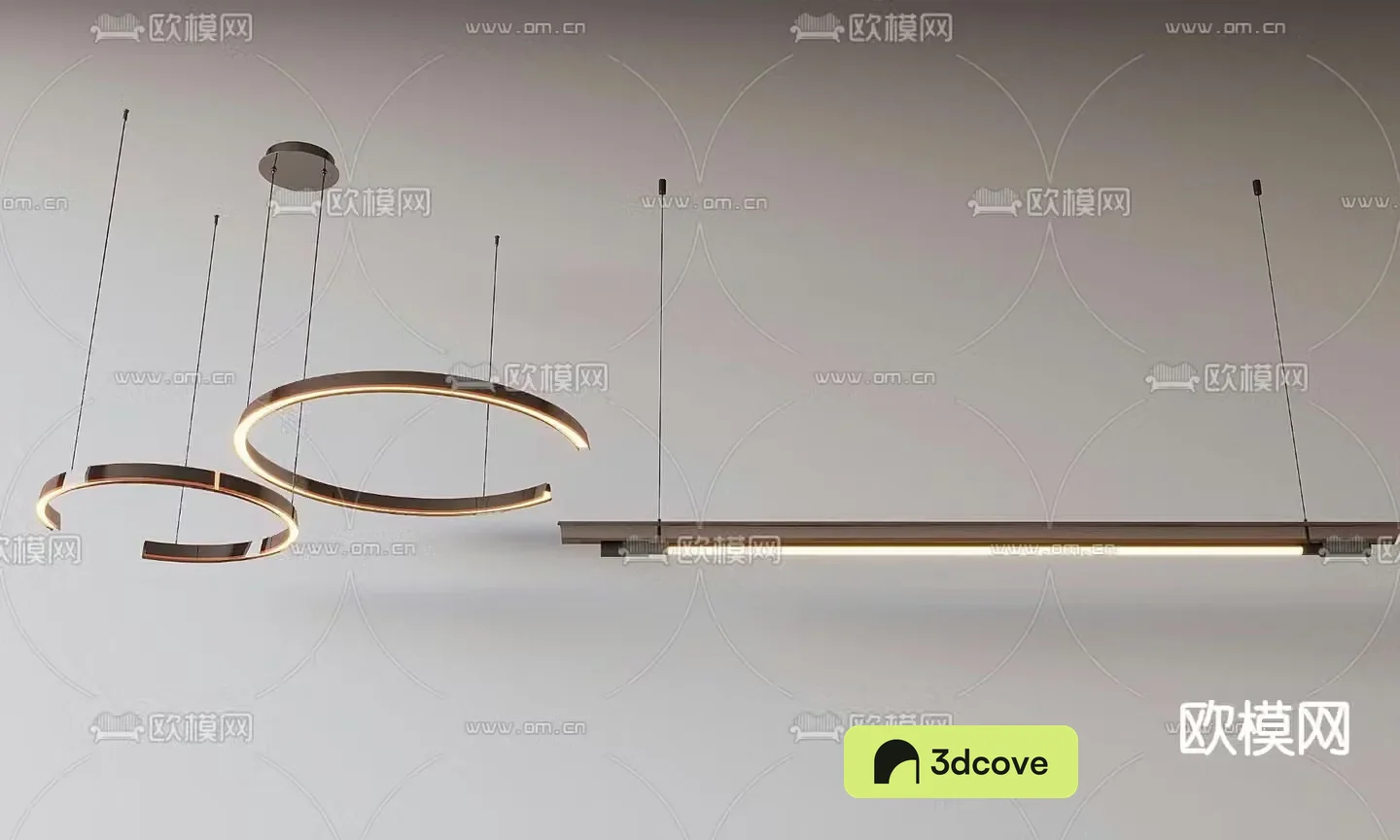 Long chandelier linear lamp