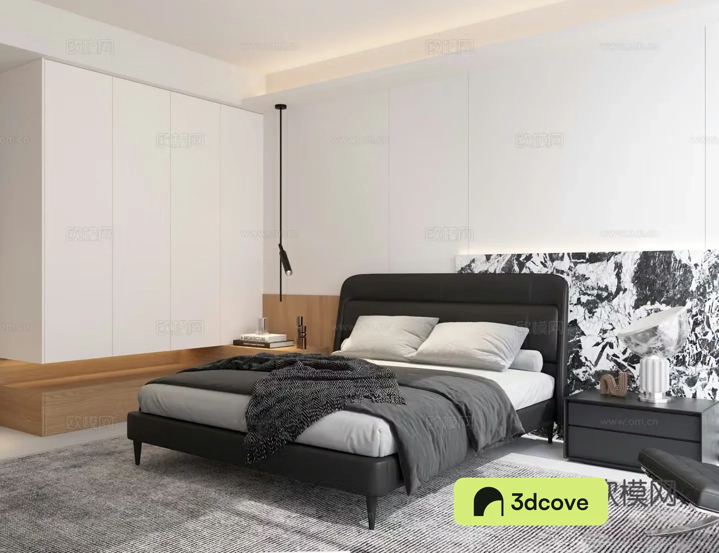 Modern master bedroom bed advanced