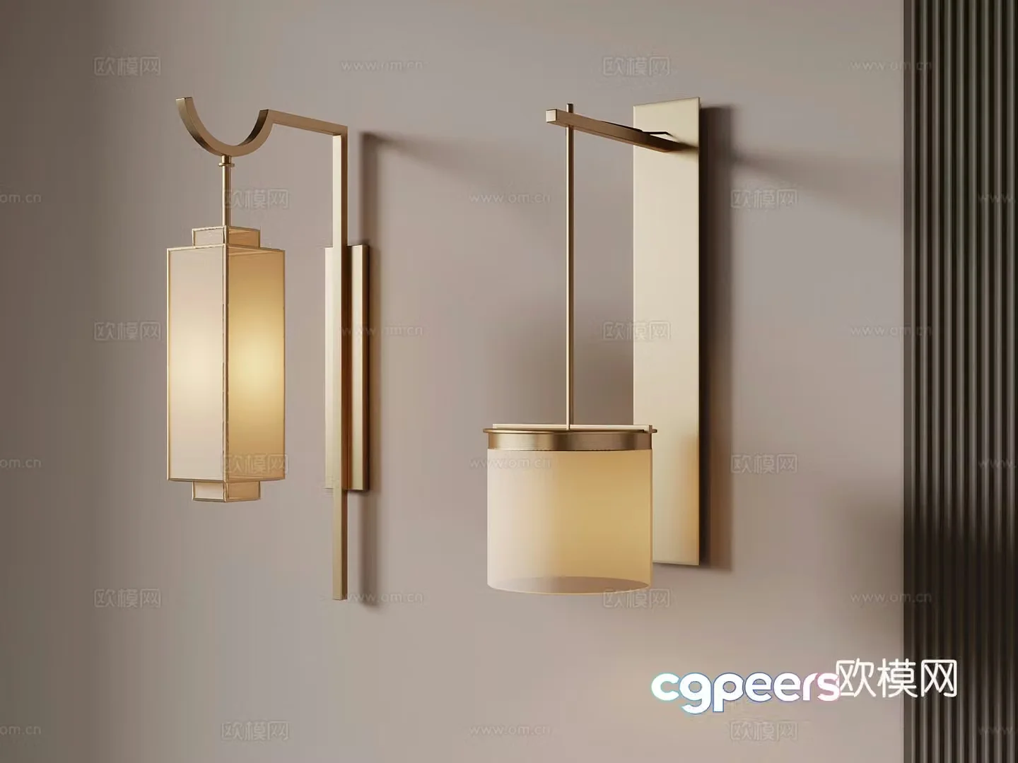 Wall lamp New Chinese style wall lamp Decorative wall lamp 3D model