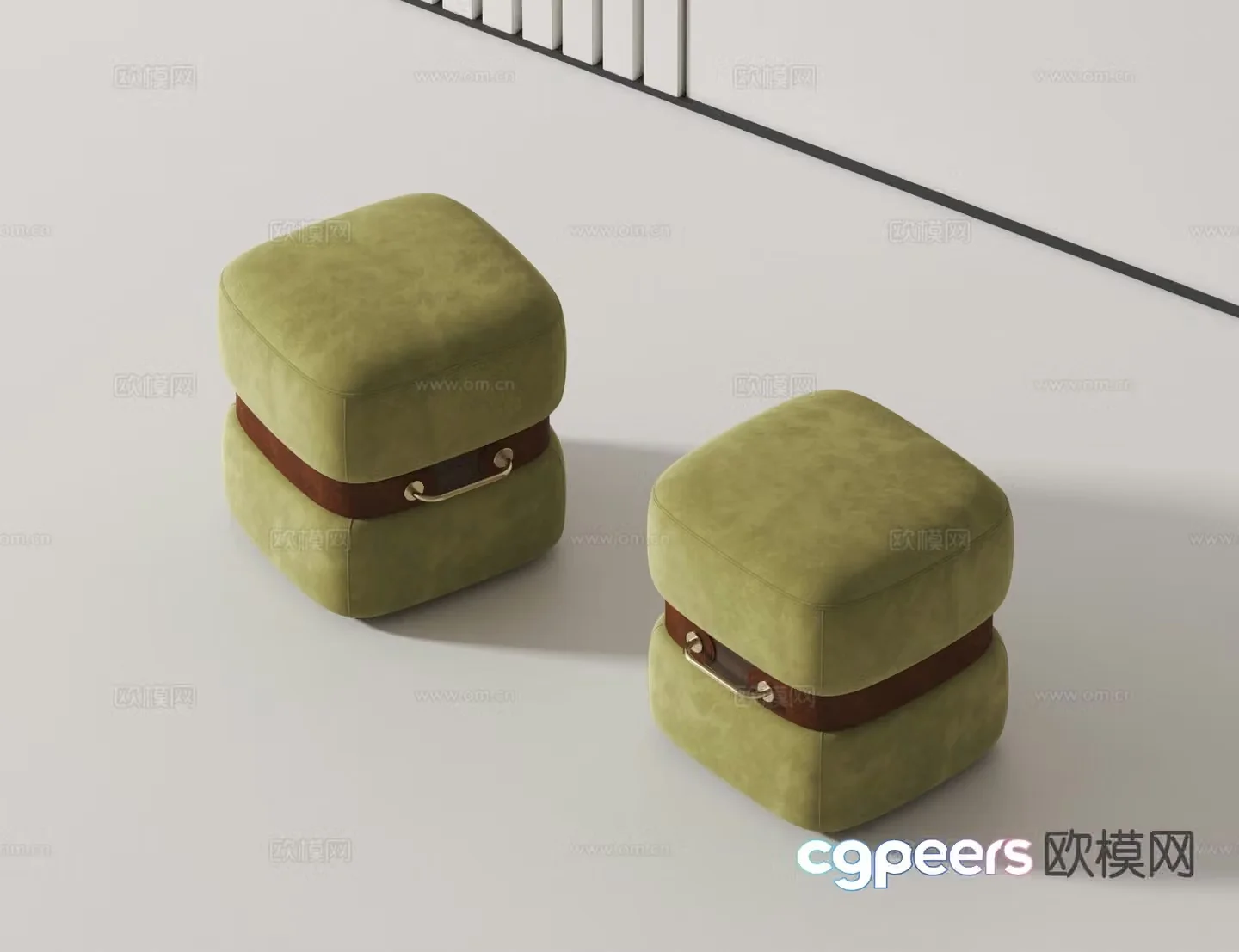 Modern low stool sitting stool sofa stool stool 3d model