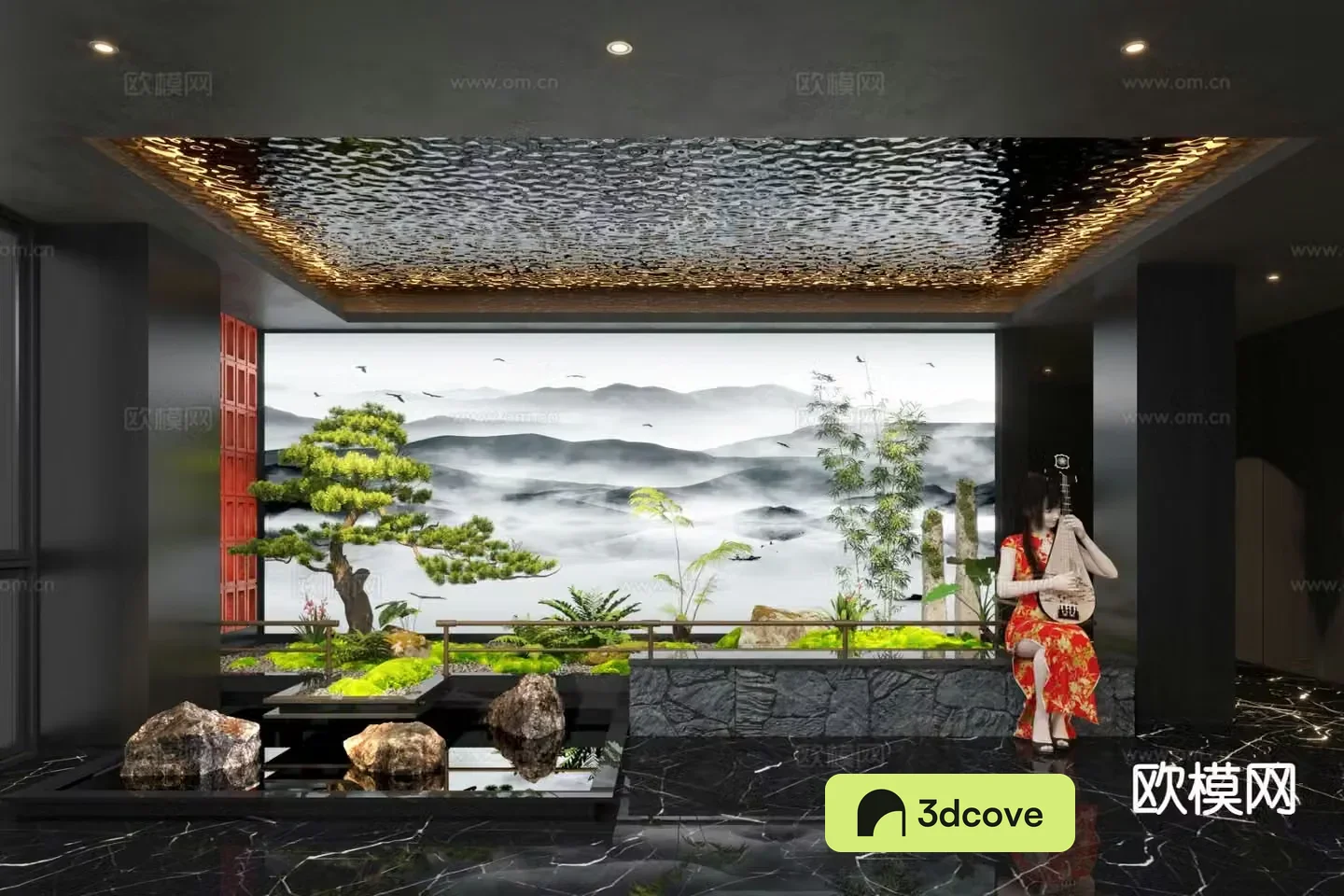 New Chinese style indoor landscaping