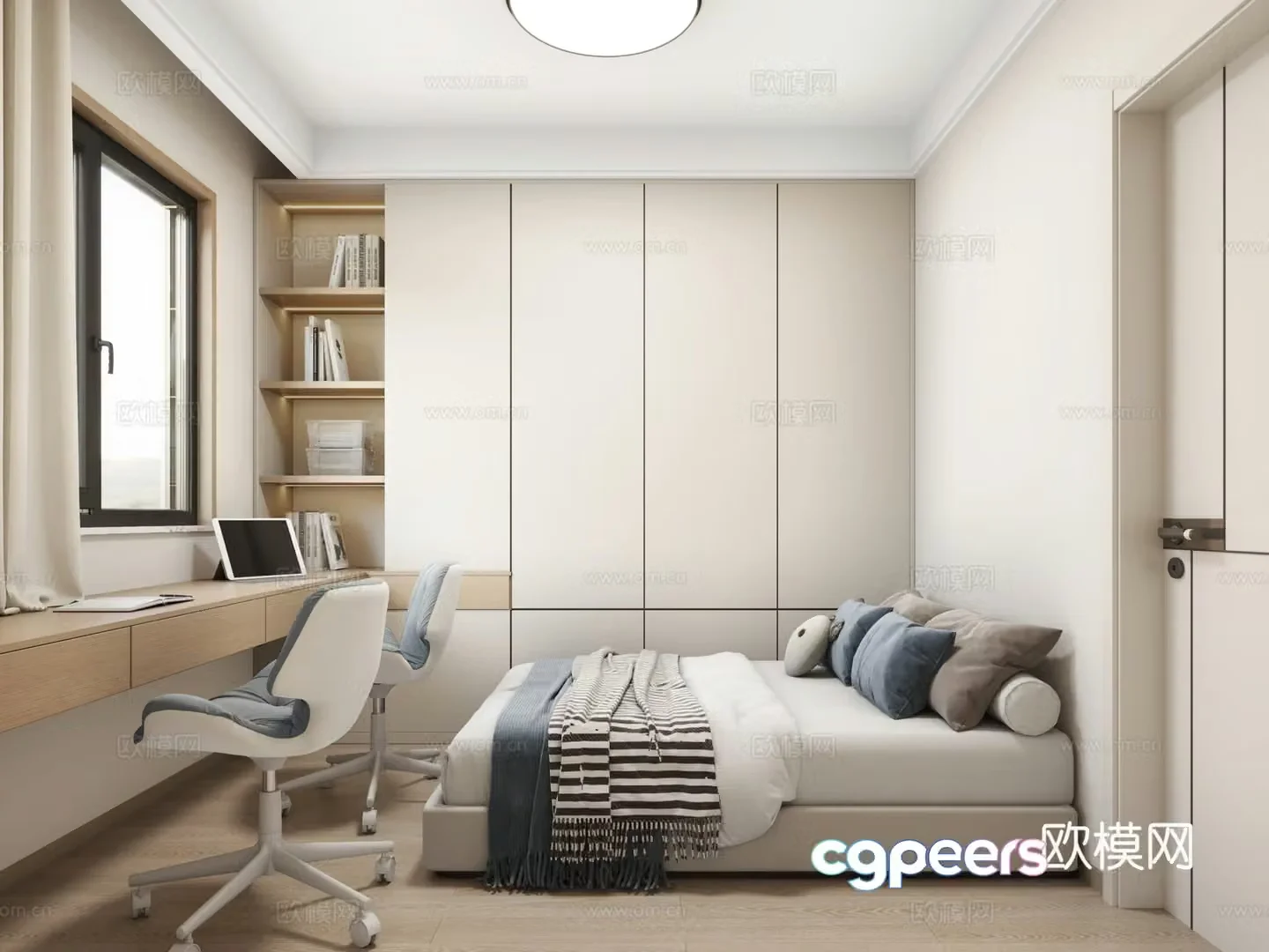 Modern home bedroom 3d model
