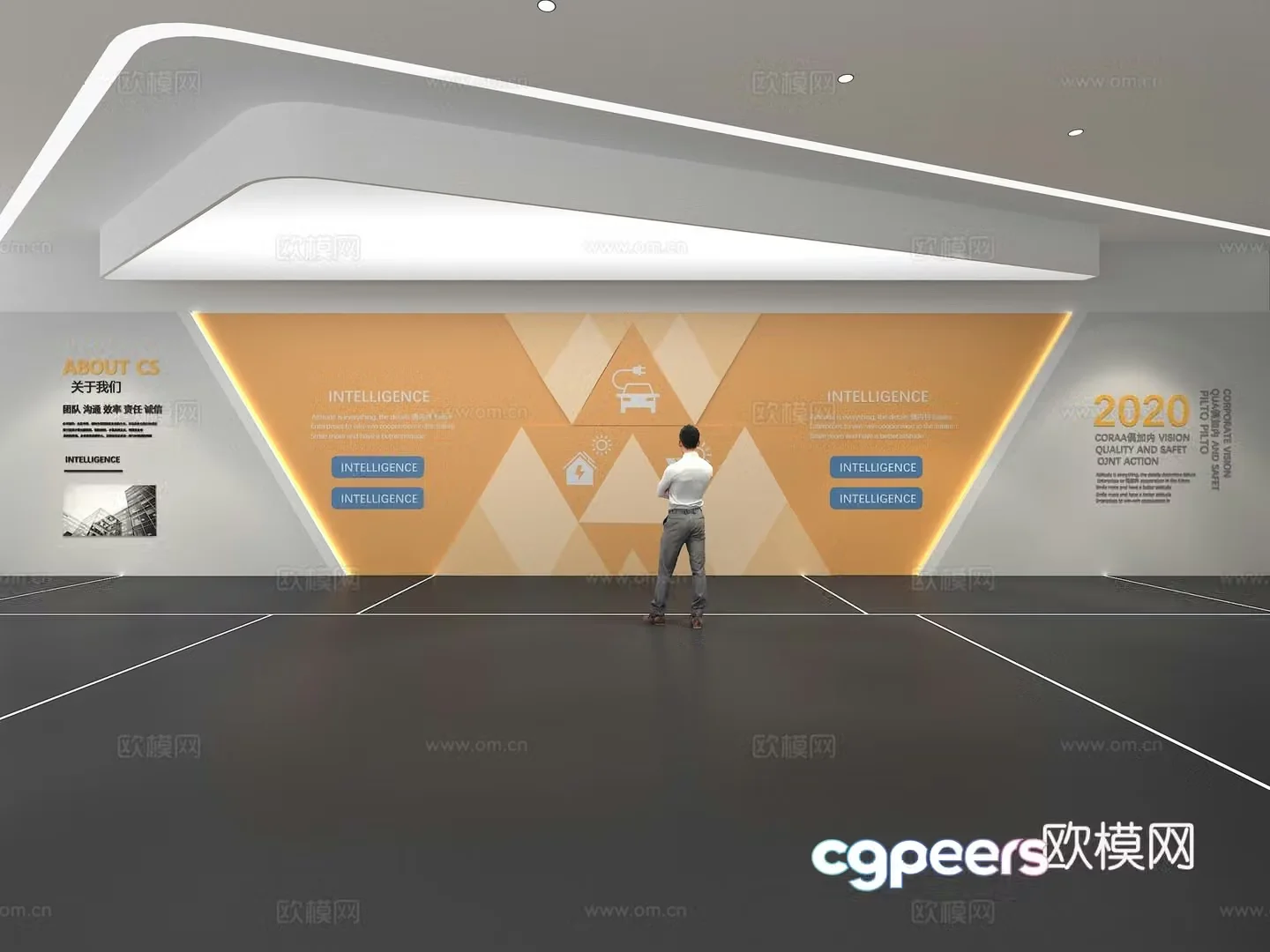 Cultural wall Corporate culture wall Education Theme wall Exhibition hall Campus culture Corridor 3D model