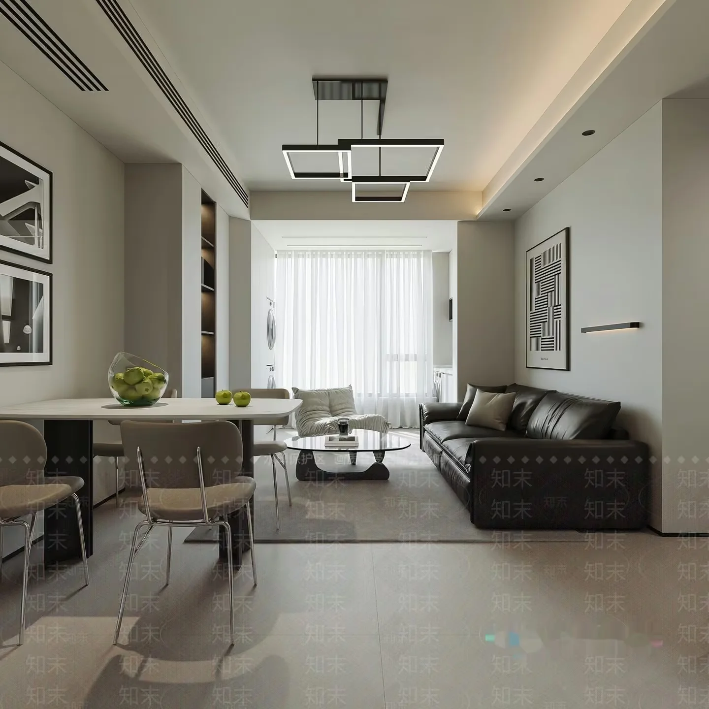Modern Living Room 3D Model – 177 – VRAY Render