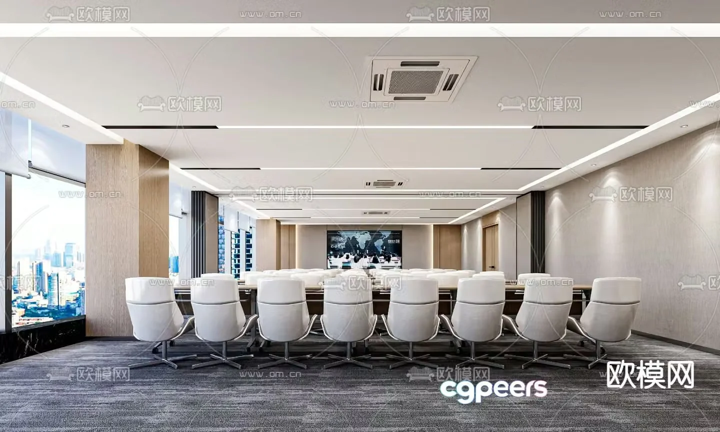Modern conference room 3d model