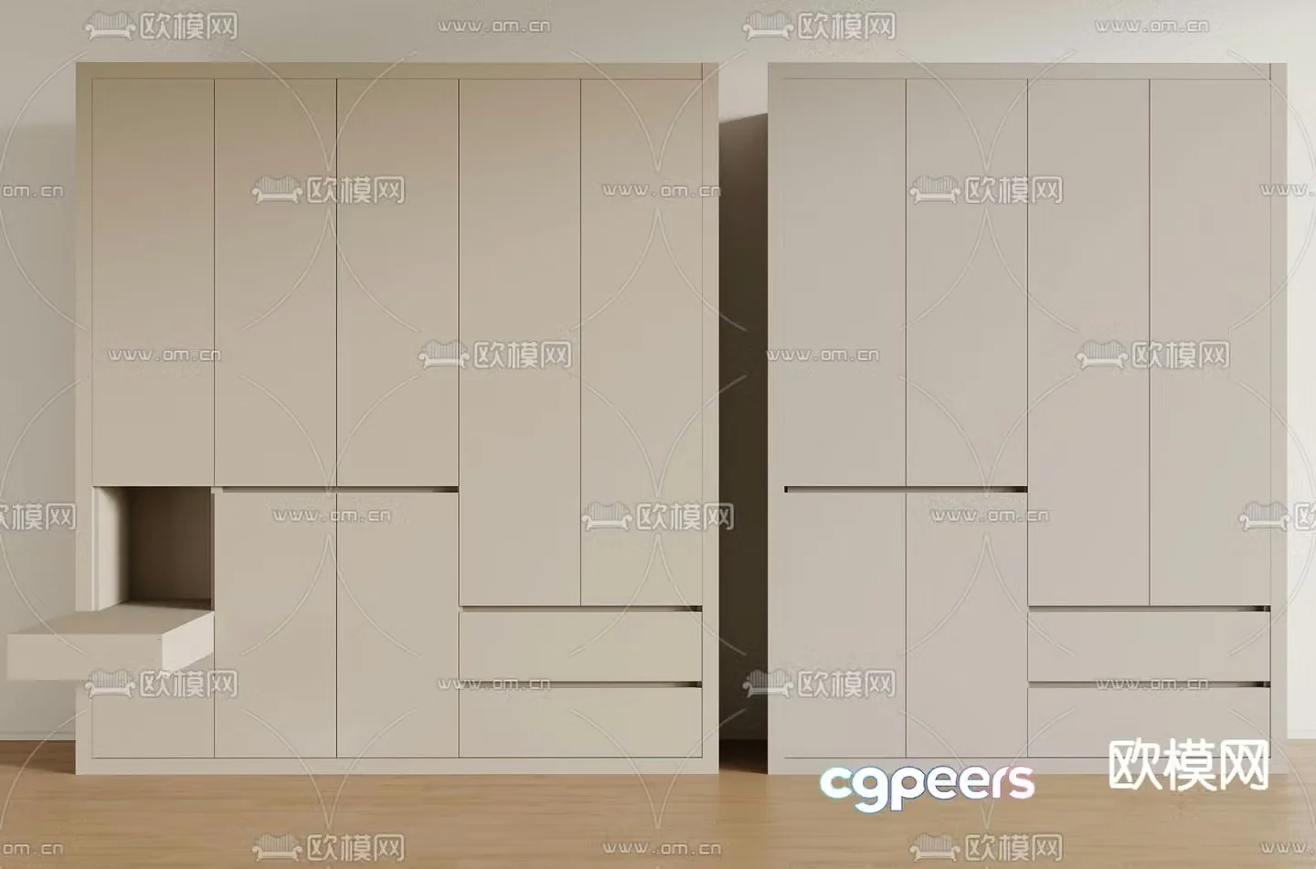 modern wardrobe wardrobe 3d model
