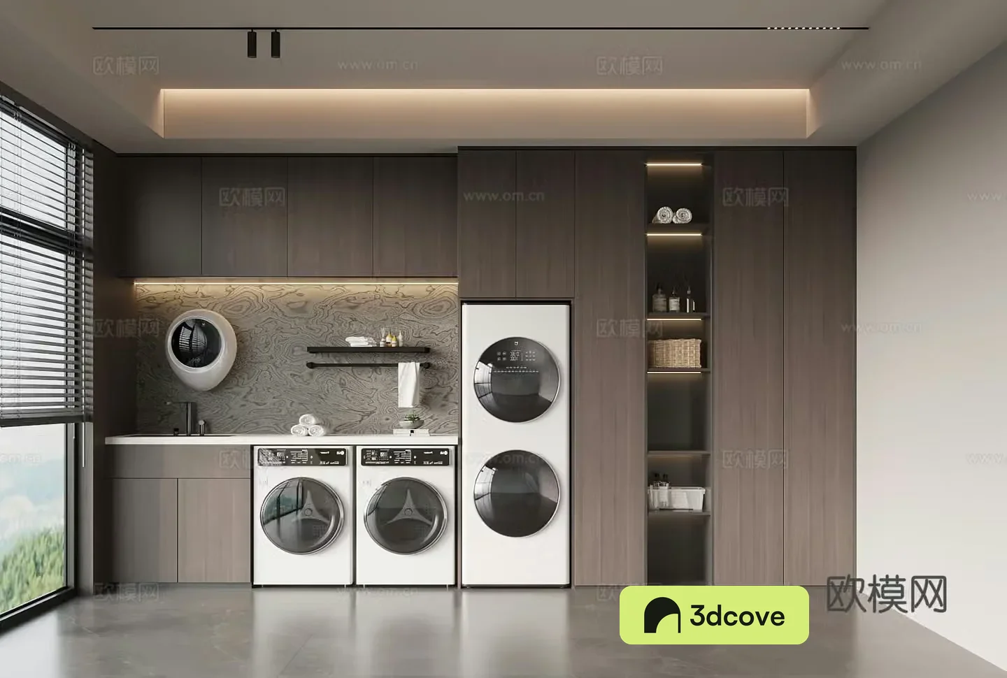 Laundry room Modern Italian laundry room Washing cabinet
