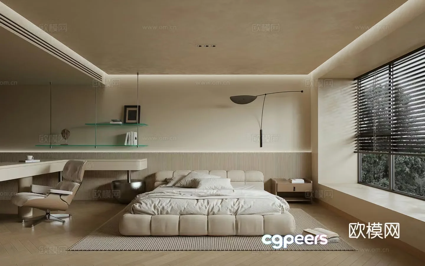 Modern bedroom 3d model
