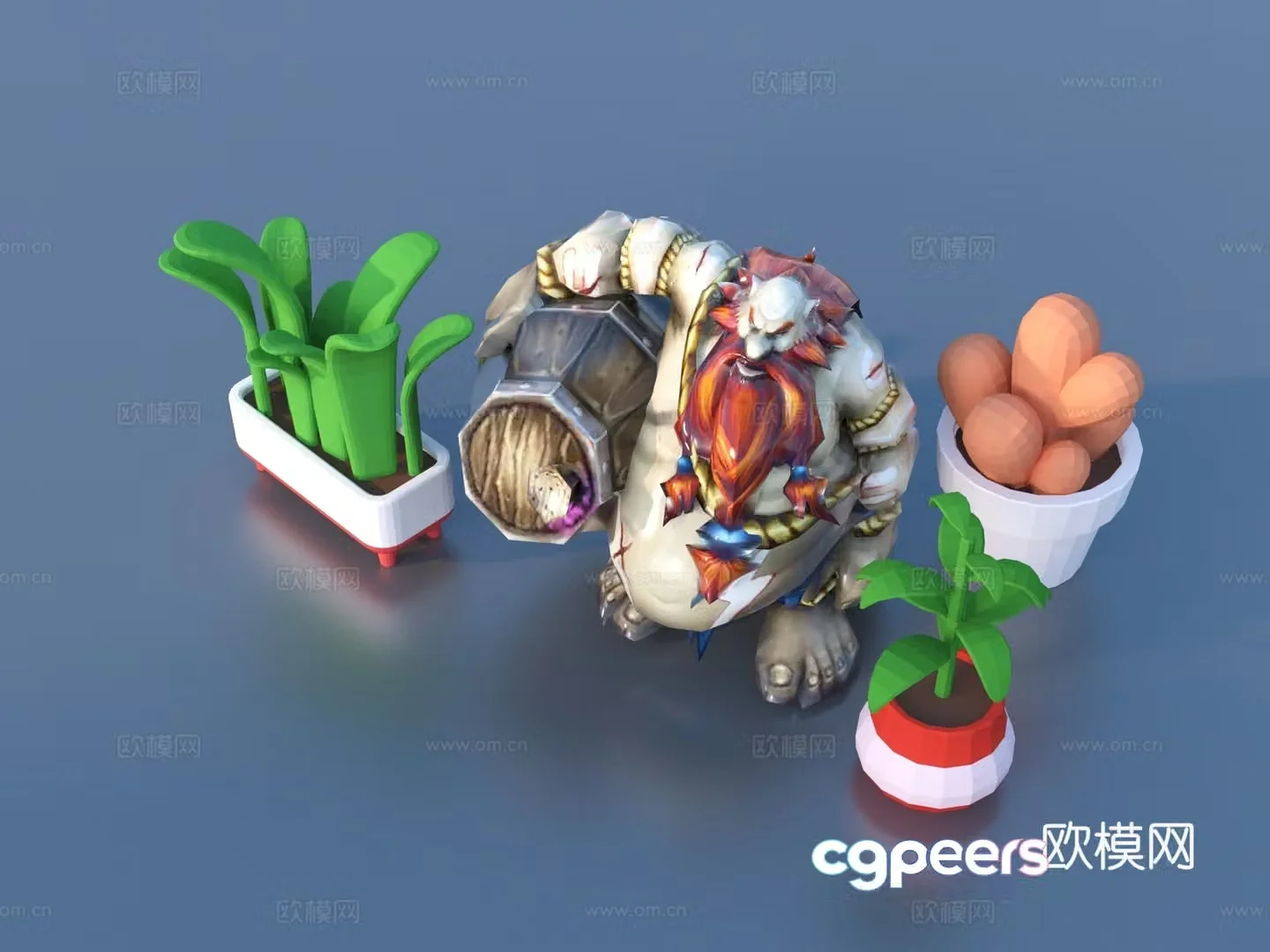 Cartoon toys ornaments sketch 3d model