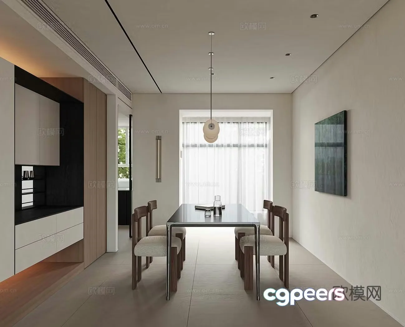 Modern restaurant 3d model