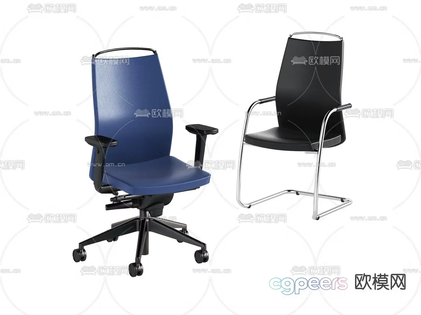 Office chair conference chair staff chair 3d model