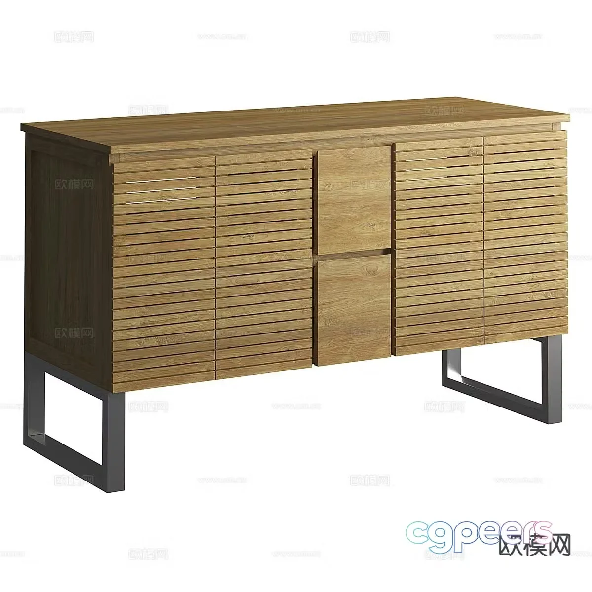 Nordic shoe cabinet wooden cabinet side cabinet 3d model