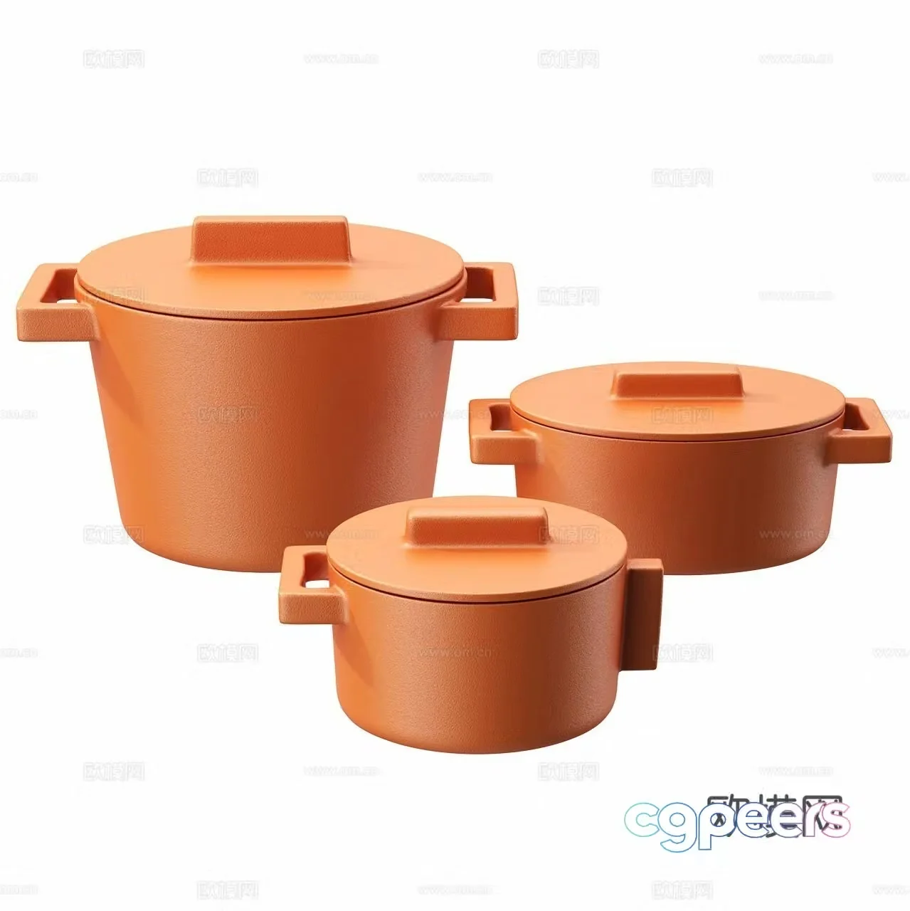 Modern minimalist casserole 3d model