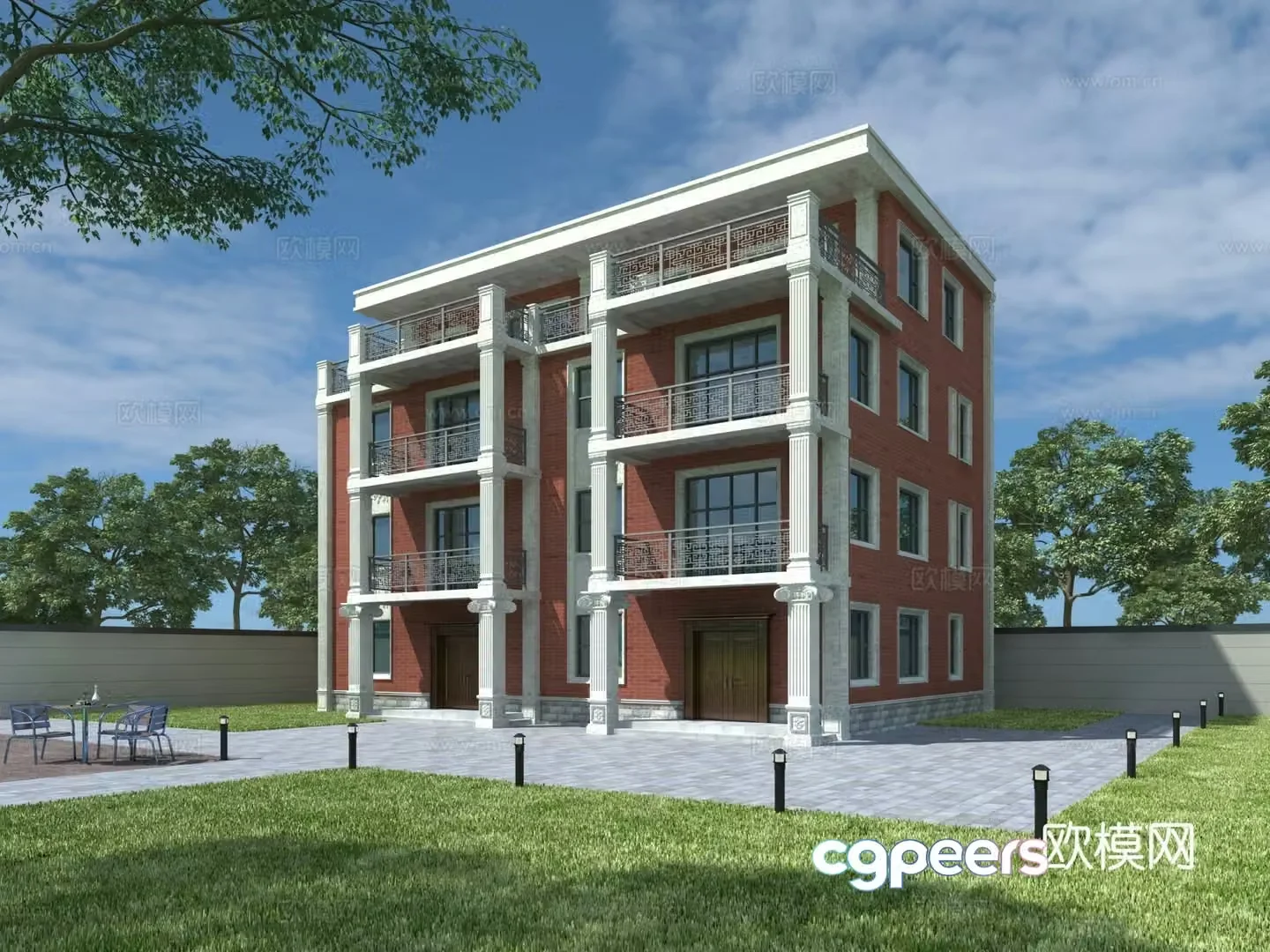 Villa 3d model
