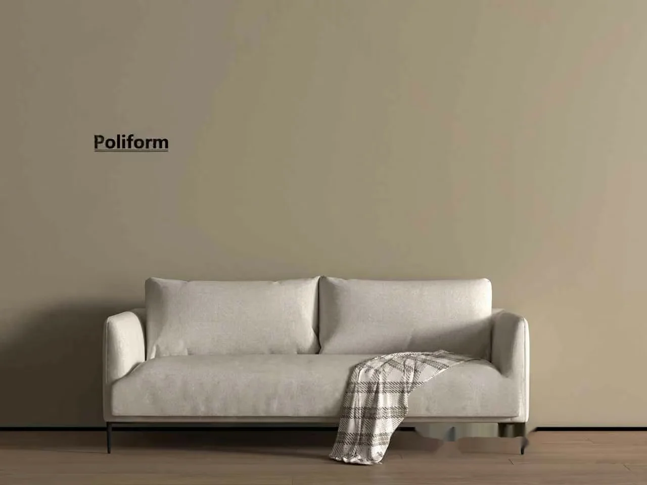 Modern White Couch 3D Model – 22774 – VRAY Render