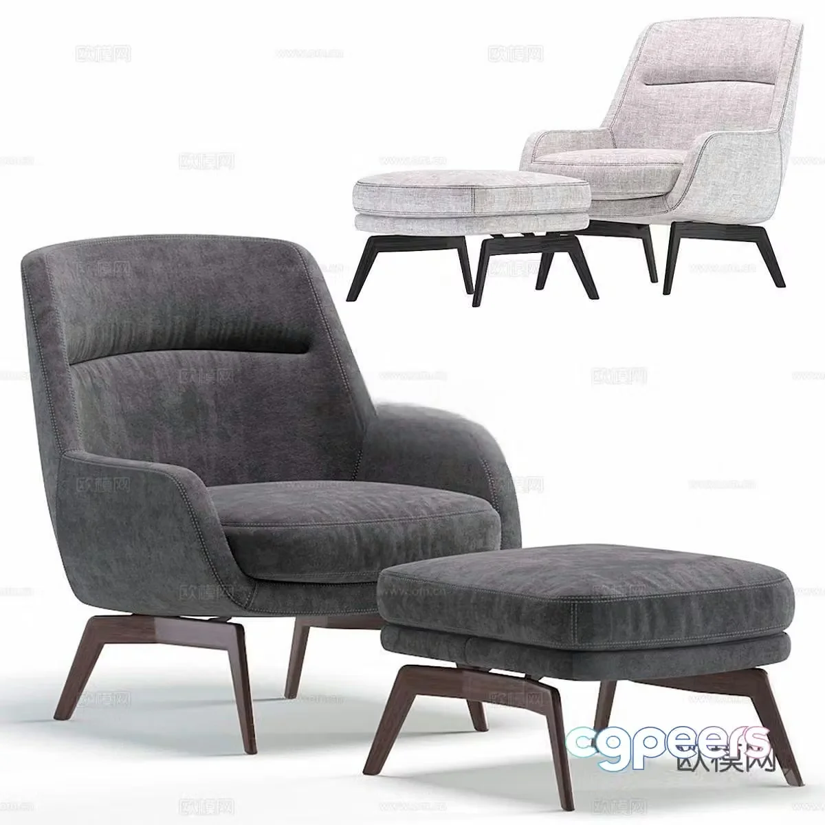 Modern casual sofa 3d model