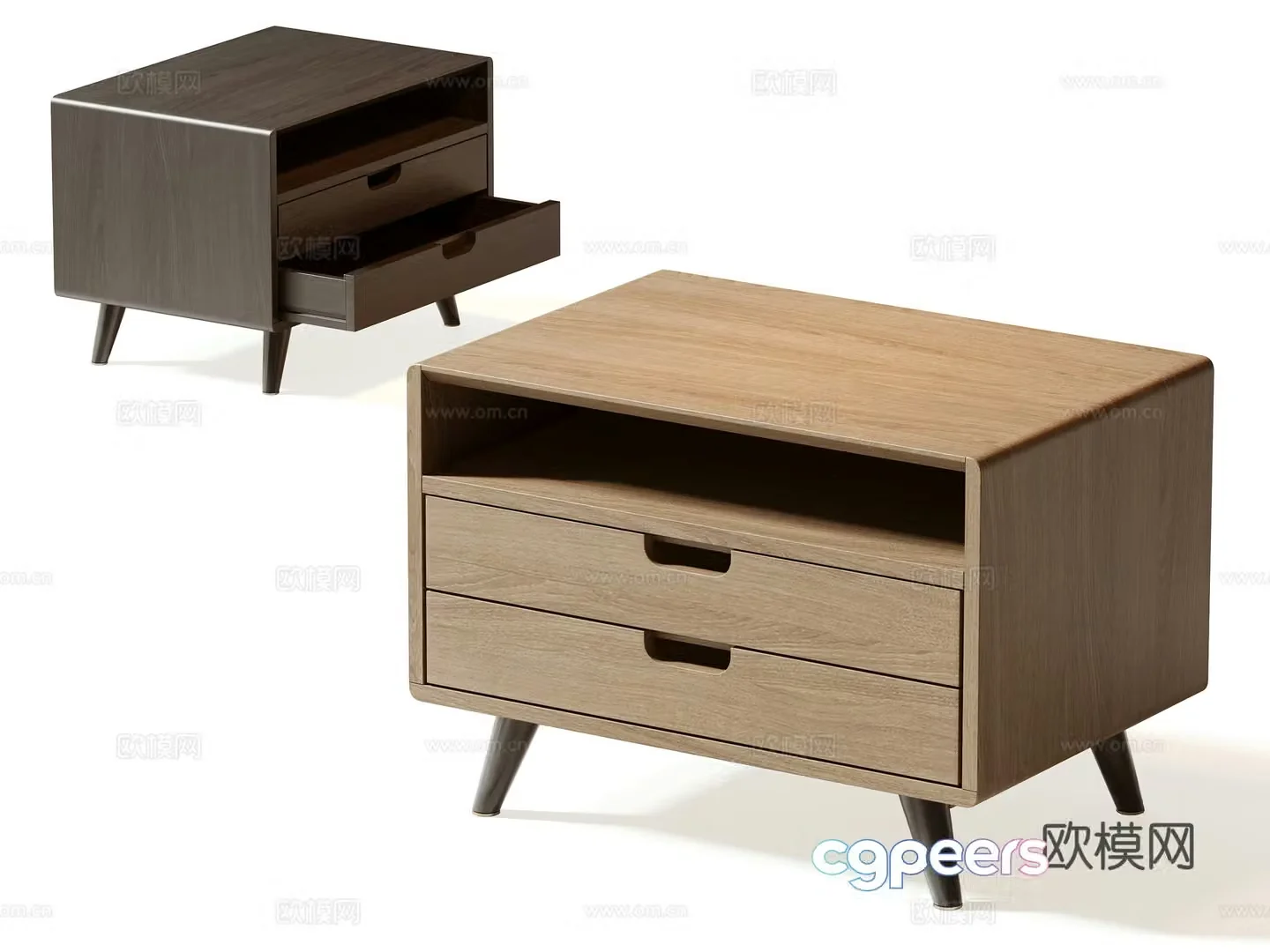 New Chinese style bedside table 3D model