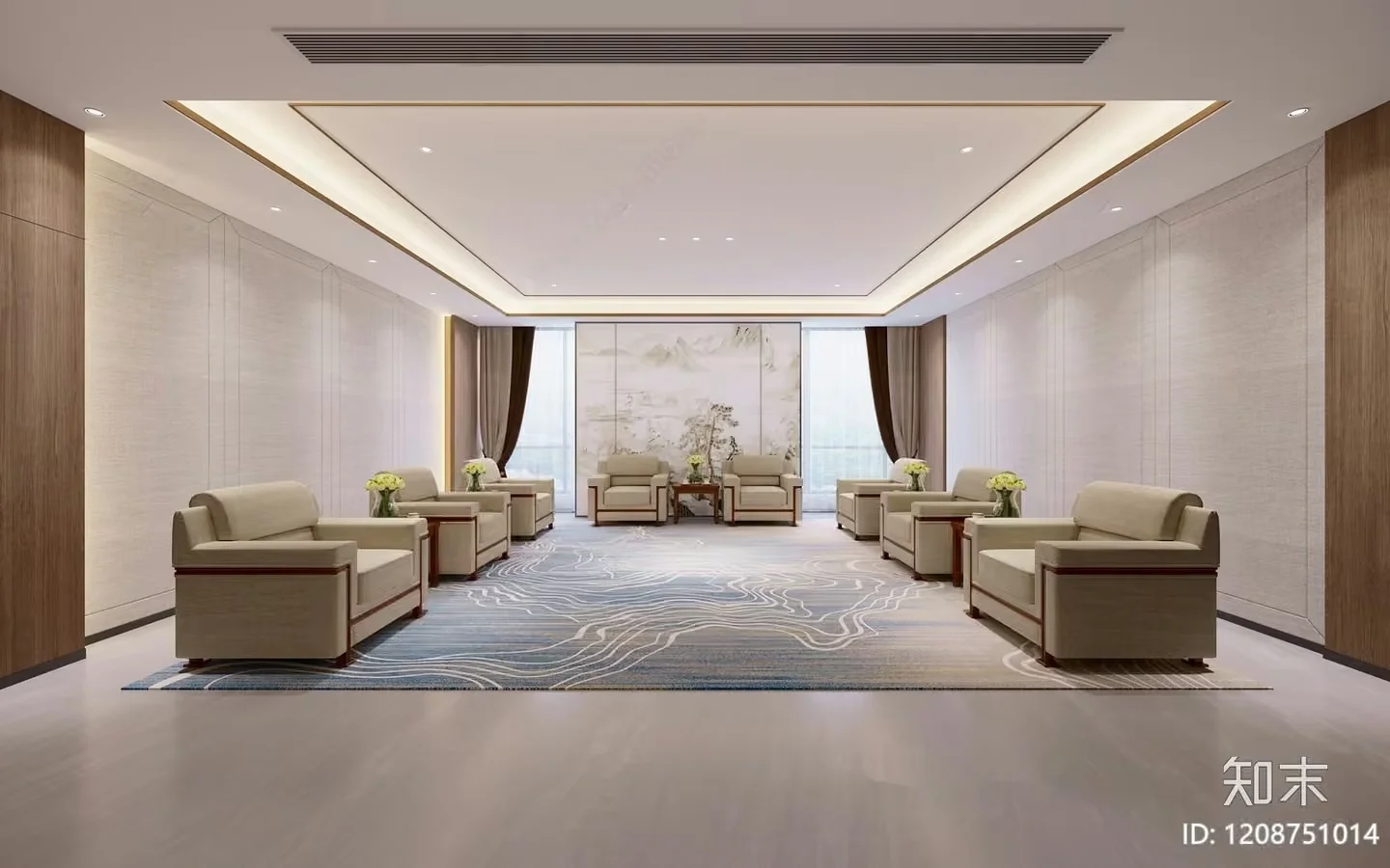 Modern Living Room 3D Model – 20654 – VRAY Render