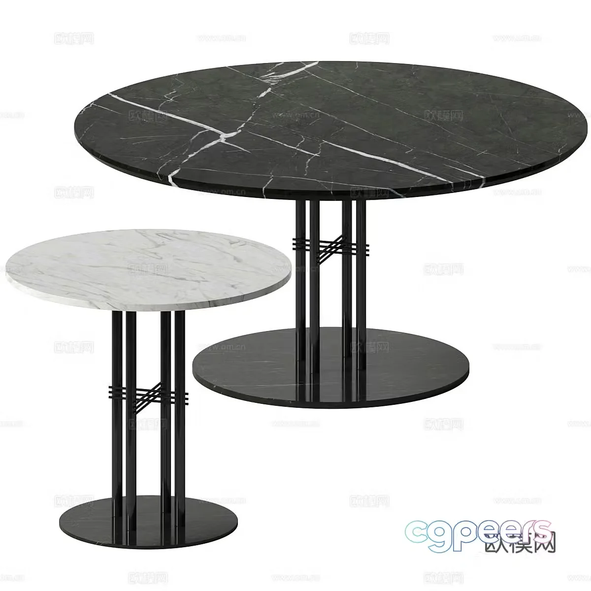 Dining table casual table 3d model