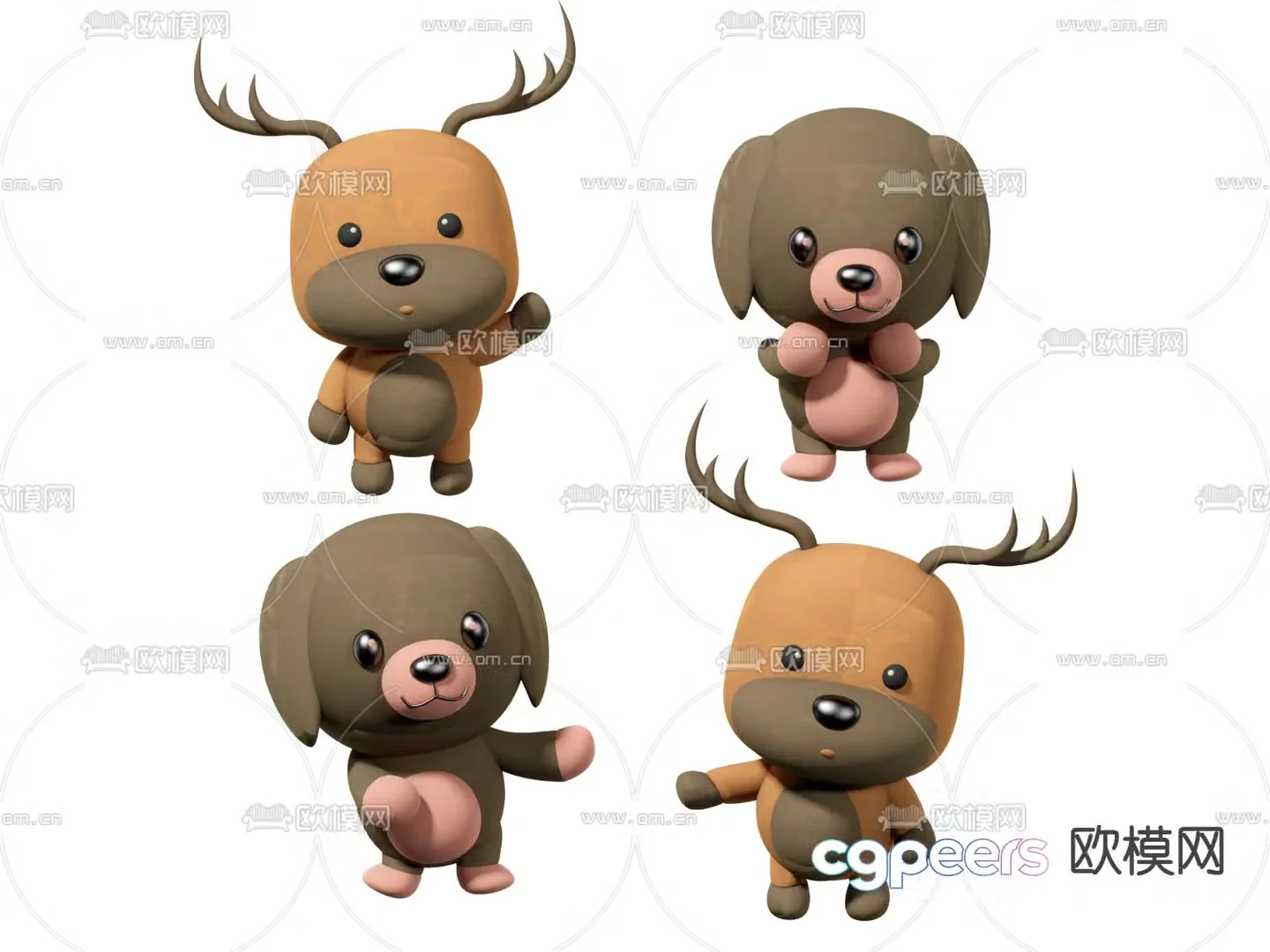 Plush toy doll 3d model