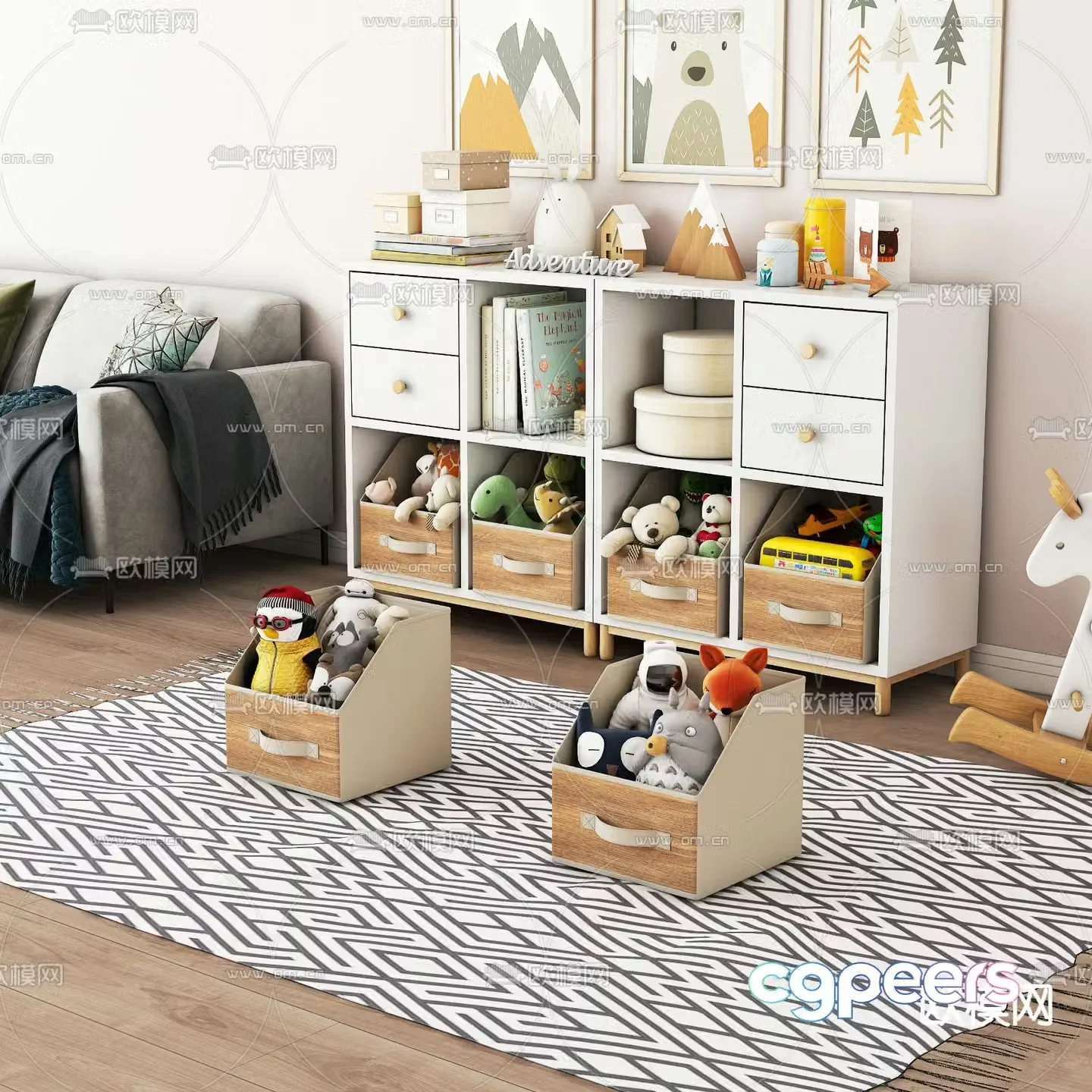 toy doll storage box 3d model